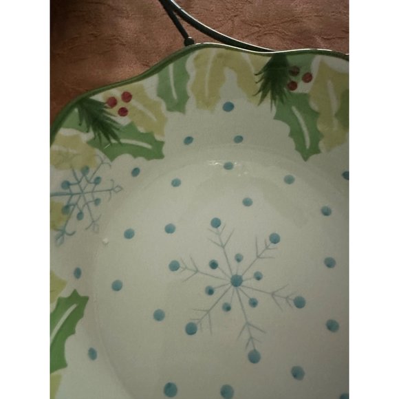 Set of 2 Temp-Tations HOMETOWN CHRISTMAS HOLLY 9" & 11” ROUND BAKER W/RACKS NEW - Picture 3 of 9